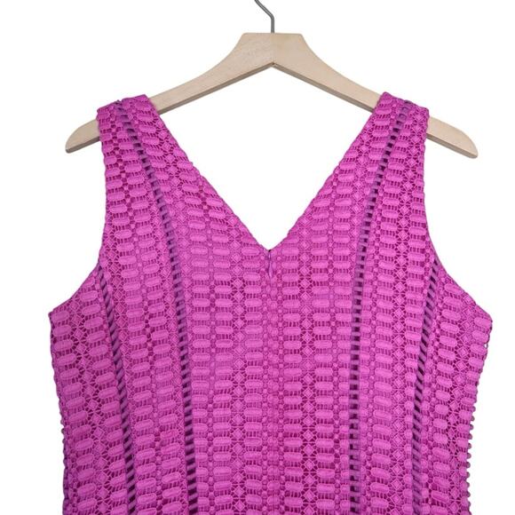 J. Crew Womens 10 Pink V-Neck Fit & Flare Lined Dress - Picture 4 of 9